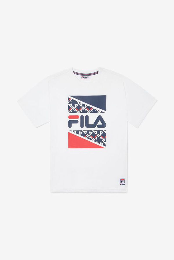 Camisetas Fila Niños Blancas - White Logo - España 527096QBZ